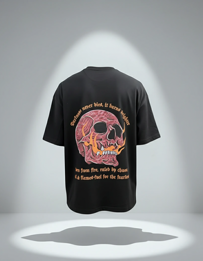 Fire Skull - Oversized T-Shirt - (FL005)
