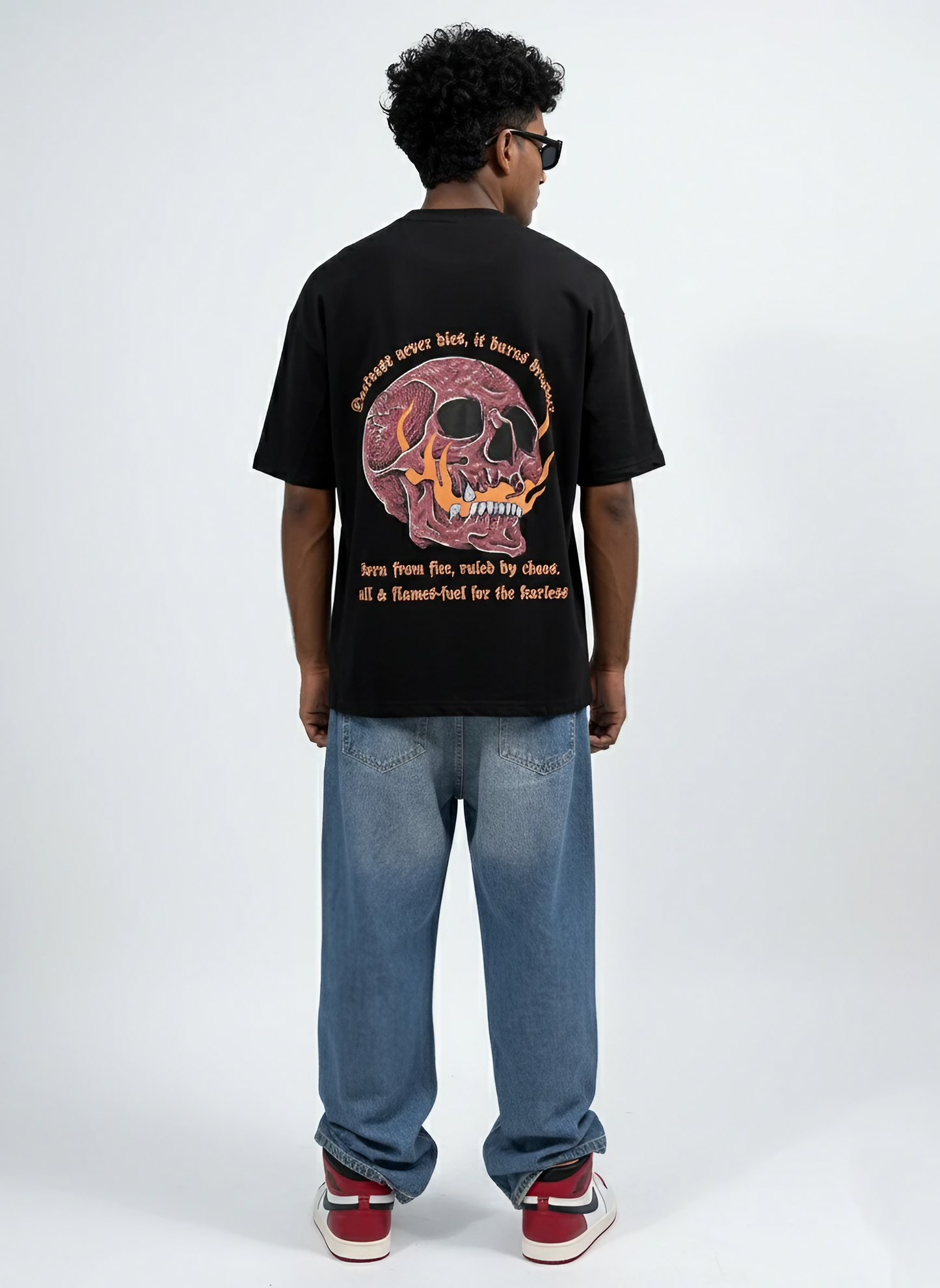 Fire Skull - Oversized T-Shirt - (FL005)